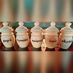 Czechoslovakian Spice Containers